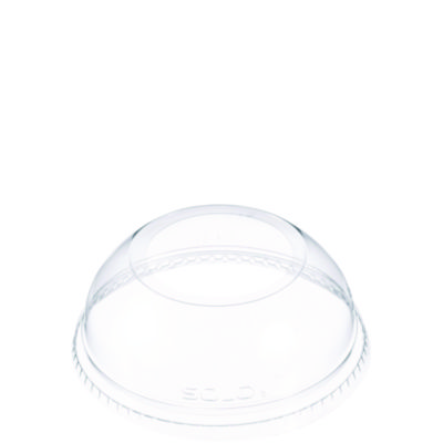 Open-Top Dome Lid, Fits 16 oz to 24 oz Plastic Cups, Clear, 1.9" Dia Hole, 1,000/Carton