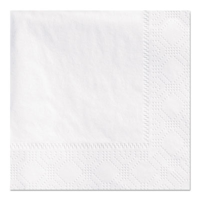 Beverage Napkins, 2-Ply 9 1/2 x 9 1/2, White, Embossed, 1000/Carton