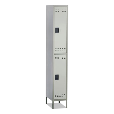 Double-Tier Locker, 12w x 18d x 78h, Two-Tone Gray
