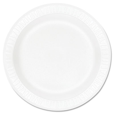 Concorde Foam Plate, 9" dia, White, 125/Pack, 4 Packs/Carton