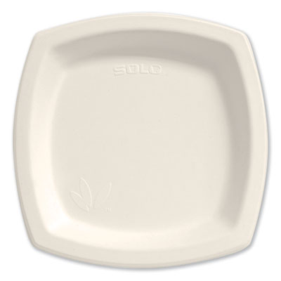 Bare Eco-Forward Sugarcane Dinnerware, ProPlanet Seal, Plate, 8.3" dia, Ivory, 125/Pack