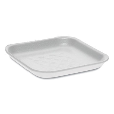 Supermarket Tray, #1S, 5.1 x 5.1 x 0.65, White, Foam, 1,000/Carton
