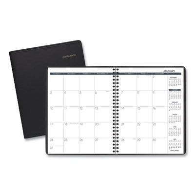 Monthly Planner, 8.75 x 7, Black Cover, 12-Month (Jan to Dec): 2024