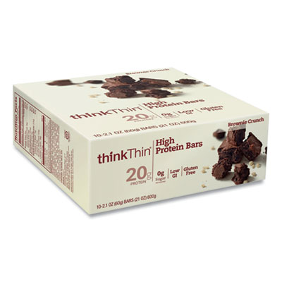 High Protein Bars, Brownie Crunch, 2.1 oz Bar, 10 Bars/Carton, Ships in 1-3 Business Days