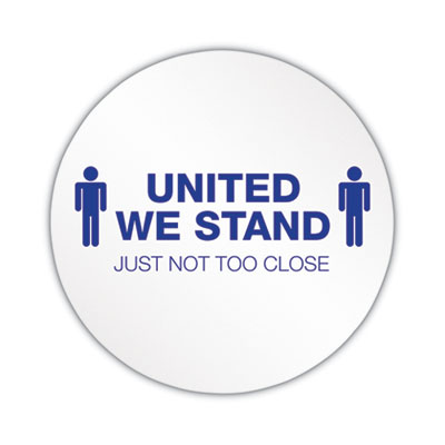 Personal Spacing Discs, United We Stand, 20" dia, White/Blue, 50/Carton
