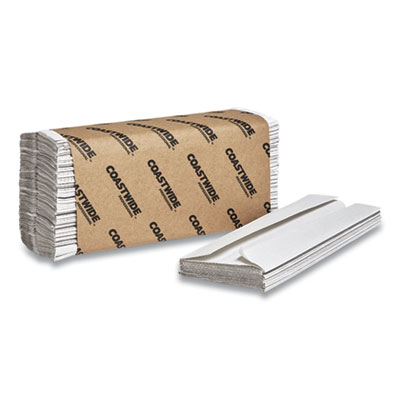 C-Fold Paper Towels, 1-Ply, 10 x 13, White, 200 Sheets/Pack, 12 Packs/Carton