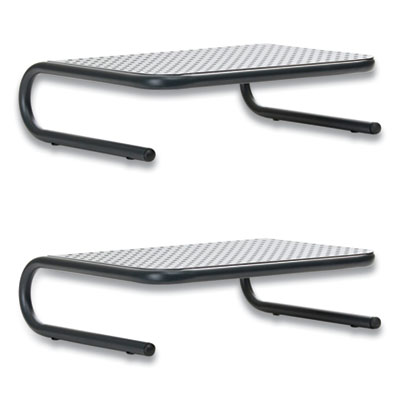 Metal Monitor Stand Riser for Computer, 14.88" x 11.33" x 4.21", Black, Supports 44 lbs