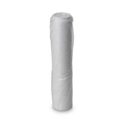 Dome Drink-Thru Lids, Fits 10 oz to 20 oz Dixie Paper Hot Cups, White, 100/Pack