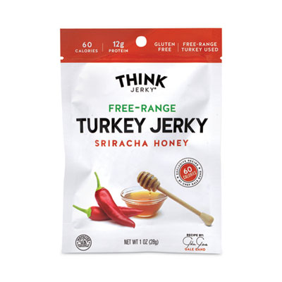 Sriracha Honey Turkey Jerky, 1 oz Pouch, 12/Pack, Ships in 1-3 Business Days