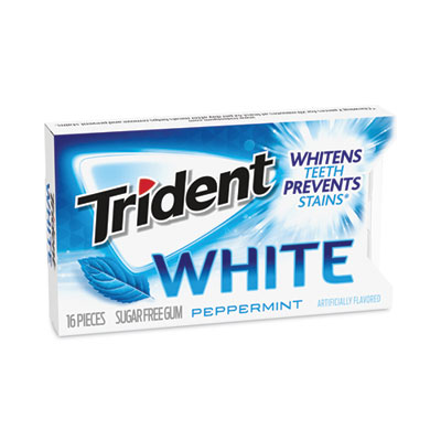 Sugar-Free Gum, White Peppermint,16 Pieces/Pack, 9 Packs/Carton, Ships in 1-3 Business Days