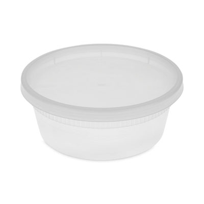 Newspring DELItainer Microwavable Container, 8 oz, 1.13 x 2.8 x 1.33, Clear, Plastic, 240/Carton