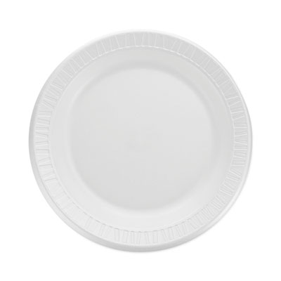 Quiet Classic Laminated Foam Dinnerware, Plate, 9", White, 125/Pack, 4 Packs/Carton