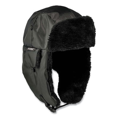 N-Ferno 6802ZI Zipper Trapper Hat + Universal Bump Cap, L/XL, Black, Ships in 1-3 Business Days