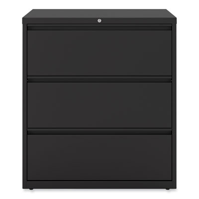 Lateral File, 3 Legal/Letter/A4/A5-Size File Drawers, Black, 36" x 18.63" x 40.25"