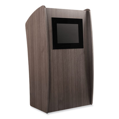Vision Lectern with Screen, 24 x 21 x 46, Ribbonwood, Ships in 1-3 Business Days