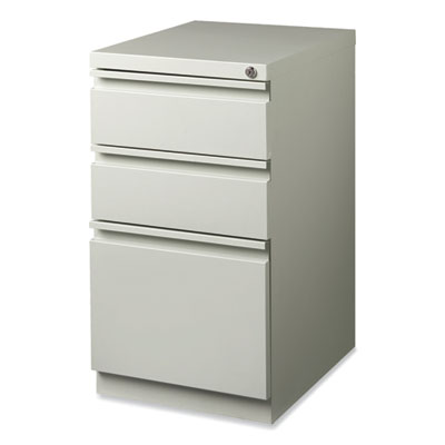 Full-Width Pull 20 Deep Mobile Pedestal File, Box/Box/File, Letter, Lt Gray, 15 x 19.88 x 27.75, Ships in 4-6 Business Days