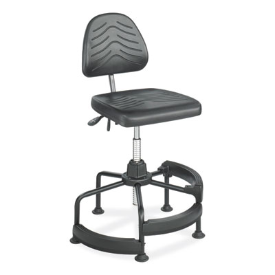 Task Master Deluxe Industrial Chair, Supports Up to 250 lb, 17" to 35" Seat Height, Black, Ships in 1-3 Business Days