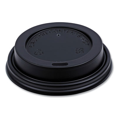Hot Cup Lids, Fits 8 oz Hot Cups, Black, 1,000/Carton