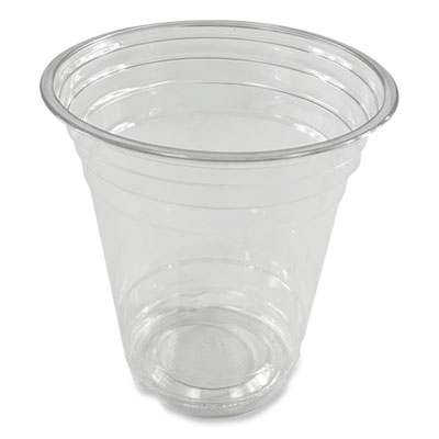 Clear Plastic Cold Cups, Squat, 12 oz, PET, 1,000/Carton