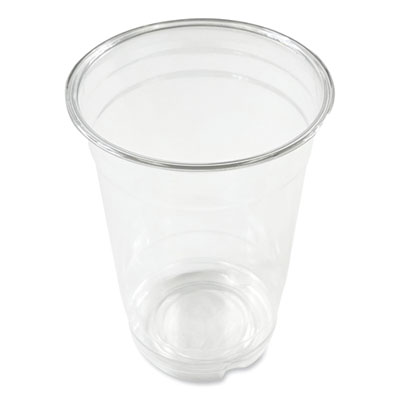 Clear Plastic PET Cups, 14 oz, 50/Bag, 20 Bags/Carton