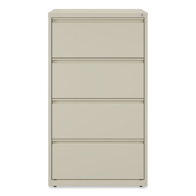 Lateral File, 4 Legal/Letter-Size File Drawers, Putty, 30" x 18.63" x 52.5"