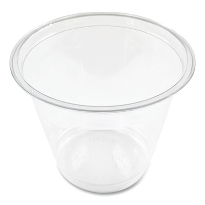 Clear Plastic Cold Cups, Squat, 9 oz, PET, 1,000/ Carton