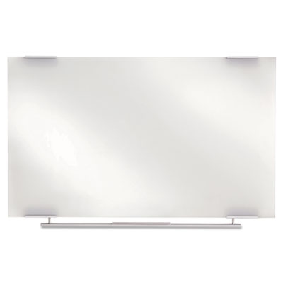 Clarity Glass Dry Erase Board with Aluminum Trim, 48 x 36, White Surface