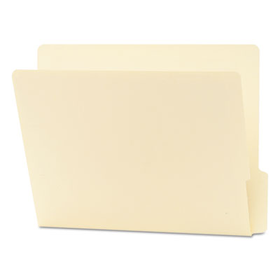 Heavyweight Manila End Tab Folders, 9" High Front, 1/3-Cut Tabs: Bottom, Letter Size, 0.75" Expansion, Manila, 100/Box