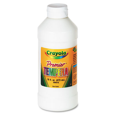 Premier Tempera Paint, White, 16 oz Bottle
