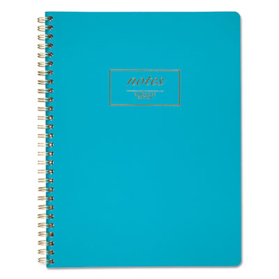 Jewel Tone Notebook, Gold Twin-Wire, 1-Subject, Wide/Legal Rule, Teal Cover, (80) 9.5 x 7.25 Sheets