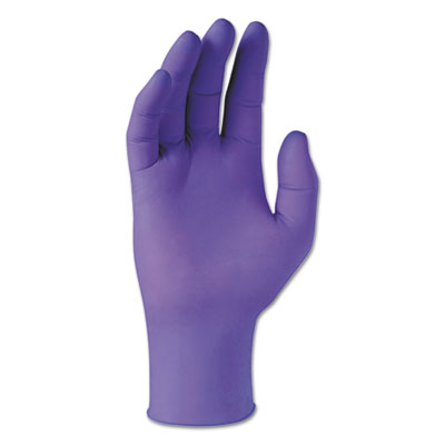PURPLE NITRILE Exam Gloves, 242 mm Length, X-Small, 6 mil, Purple, 100/Box