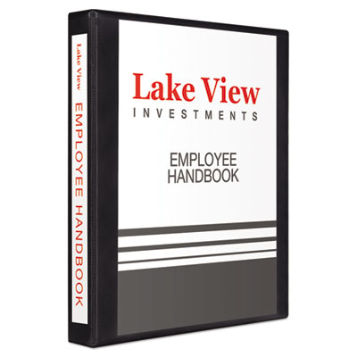 Heavy-Duty View Binder with DuraHinge and One Touch EZD Rings, 3 Rings, 1" Capacity, 11 x 8.5, Black