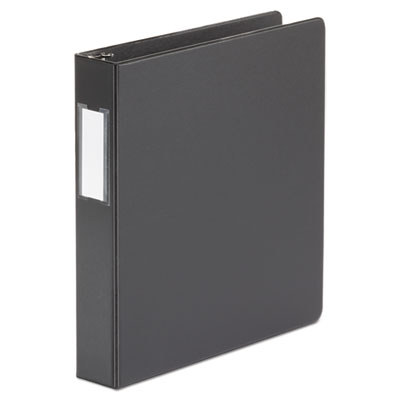Economy Non-View Round Ring Binder, 3 Rings, 1.5" Capacity, 11 x 8.5, Black