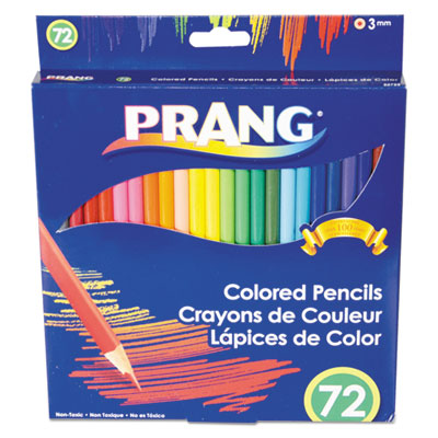 Colored Pencil Sets, 3 mm, 2B, Assorted Lead and Barrel Colors, 72/Pack