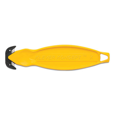 Safety Cutter, 5.75" Plastic Handle, Yellow, 10/Pack