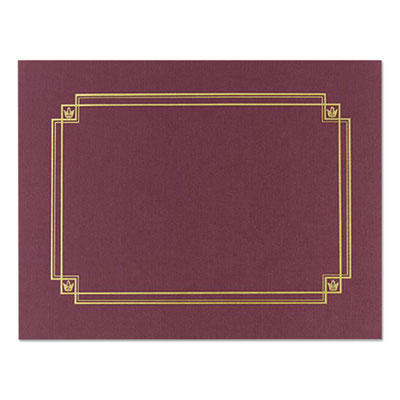 Premium Textured Certificate Holder, 12.65 x 9.75, Burgundy, 3/Pack