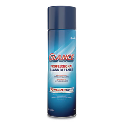 Glance Powerized Glass and Surface Cleaner, Ammonia Scent, 19 oz Aerosol Spray, 12/Carton