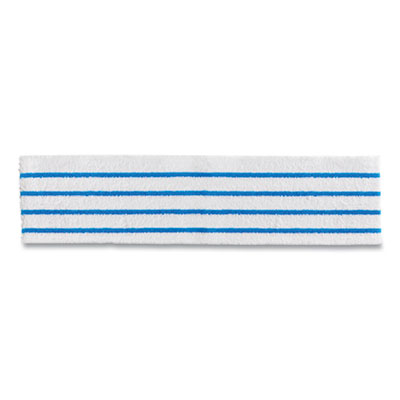 Disposable Microfiber Pad, 4.75 x 19, White/Blue Stripes, 50/Pack, 3 Packs/Carton