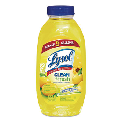 Clean and Fresh Multi-Surface Cleaner, Sparkling Lemon and Sunflower Essence, 10.75 oz Bottle, 20/Carton