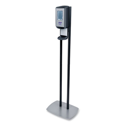 CS8 Hand Sanitizer Floor Stand with Dispenser, 1,200 mL, 13.5 x 5 x 28.5, Graphite