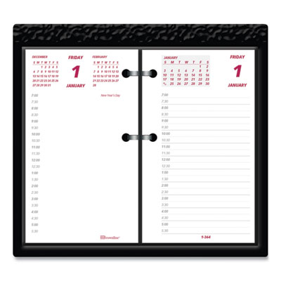 Daily Calendar Pad Refill, 6 x 3.5, White/Burgundy/Gray Sheets, 12-Month (Jan to Dec): 2024