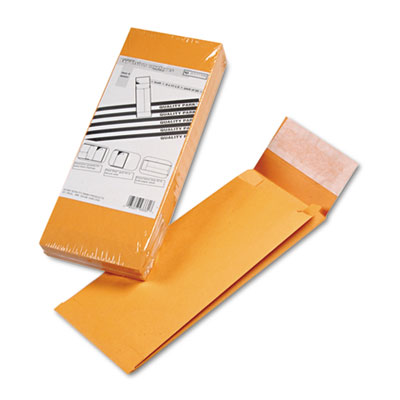 Redi-Strip Kraft Expansion Envelope, #14, Square Flap, Redi-Strip Adhesive Closure, 5 x 11, Brown Kraft, 25/Box