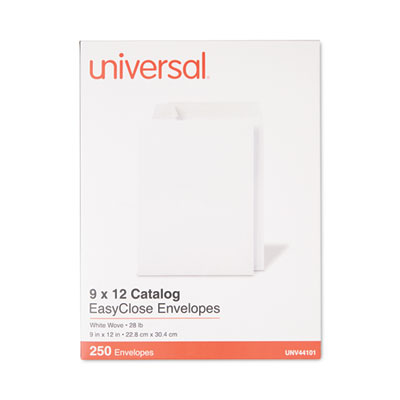 EasyClose Catalog Envelope, #10 1/2, Square Flap, Self-Adhesive Closure, 9 x 12, White, 250/Box