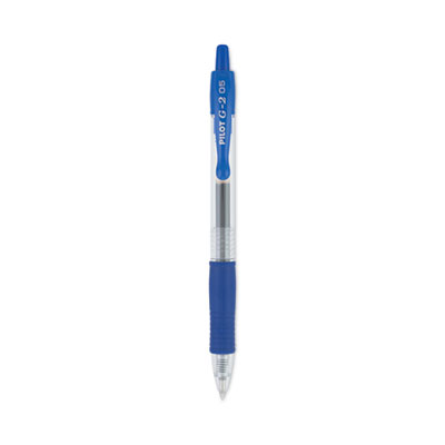 G2 Premium Gel Pen, Retractable, Extra-Fine 0.5 mm, Blue Ink, Smoke/Blue Barrel, Dozen