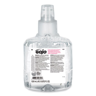 Clear and Mild Foam Handwash Refill, For GOJO LTX-12 Dispenser, Fragrance-Free, 1,200 mL Refill