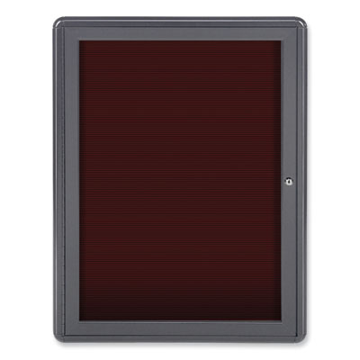Enclosed Letterboard, 24.13 x 33.75, Gray Powder-Coated Aluminum Frame, Ships in 7-10 Business Days