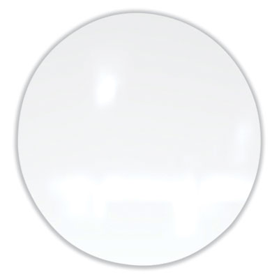 Coda Low Profile Circular Non-Magnetic Glassboard, 24 Diameter, White Surface, Ships in 7-10 Business Days
