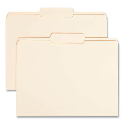 Reinforced Tab Manila File Folders, 1/3-Cut Tabs: Center Position, Letter Size, 0.75" Expansion, 11-pt Manila, 100/Box