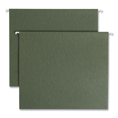 Box Bottom Hanging File Folders, 2" Capacity, Letter Size, Standard Green, 25/Box