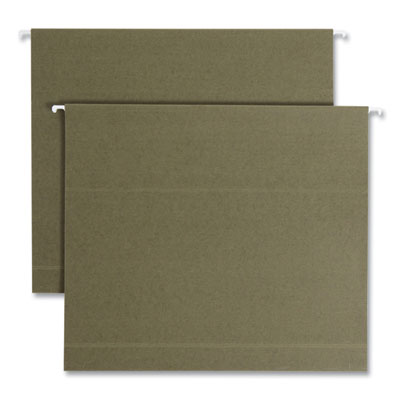 Box Bottom Hanging File Folders, 2" Capacity, Letter Size, Standard Green, 25/Box